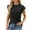 Black, variant on Meichang Tshirts Shirts for Women Short Sleeve Casual T-Shirt 2024 Summer Fashion Solid Blouses Loose Fit Crewneck Pullover Tee Tops