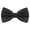 Black, variant on Men's Grids Patterned Solid Color Adjustable Pre-tied Bow Tie Black