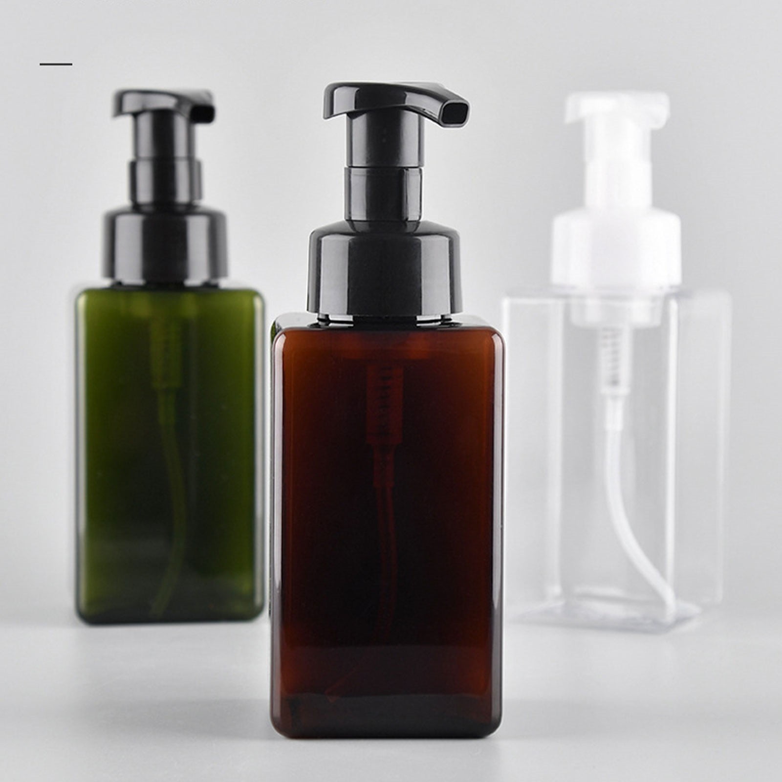 Foaming Soap Dispenser, Clearance, 450ml (15oz) Refillable Pump Bottle Plastic for Liquid Soap, Shampoo, Body Wash(B)