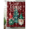 thumbnail image 2 of Fsddascl Christmas Tree Shower Curtain Set - 48" x 72" Washable Bathtub Curtain with 12 Hooks, Gnomes Winter Snowflake Retro Red Plaid Waterproof Fabric Stall Shower Curtains for Bathroom/Bathtub, 2 of 6