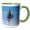 Green/White, variant on 3drose, Usa, Massachusetts, Cape Ann, Annisquam. Sailing Ship Weather Vane, 11oz Two-tone Green Mug
