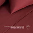 thumbnail image 5 of King Size Solid Burgundy Sheet Set - 100% Brushed Microfiber - 15 Inch Deep Pocket - Soft , Luxurious, Wrinkle Resistant Bed Sheet Set, 5 of 5