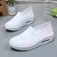 thumbnail image 4 of YOUYEDIAN Orthopedic Dress Shoes for Women Arch Support Slip on Non Slip Golf Shoes Wide Knitted Mesh Stretch Server Shoes Comfortable 2026 New Orthopedic Shoes (White), 4 of 8