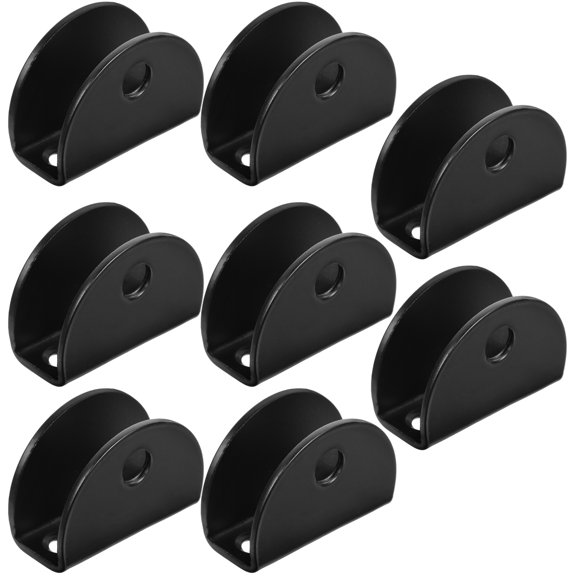 ETEREAUTY 8-Pack Black Stainless Steel Mirror Clips for Frameless Mirrors, Durable Indoor Home Use Hardware