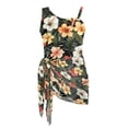 thumbnail image 7 of SEANATIVE 7-8 Year Kid Girl Swimsuit with Mesh Skirt Coverup One Piece Bathing Suit Comfortable Stretch Summer Swimwear with Adjustable Strap, Tropical Hibiscus Floral Palm Leaf, 7 of 7