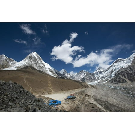 The last village on the Everest Base Camp trek lying at 5100m, Khumbu Region, Nepal, Himalayas Print Wall Art By Alex