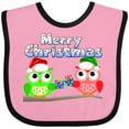 thumbnail image 3 of Inktastic Merry Christmas Owls Boys or Girls Baby Bib, 3 of 4
