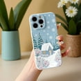 thumbnail image 2 of SKLYDDI Multicolor Snowy Forest for iPhone 13 Pro Case - Red Berries, Snowflakes, Light Blue House, TPU Flexible, Aesthetic Cute, 2 of 7