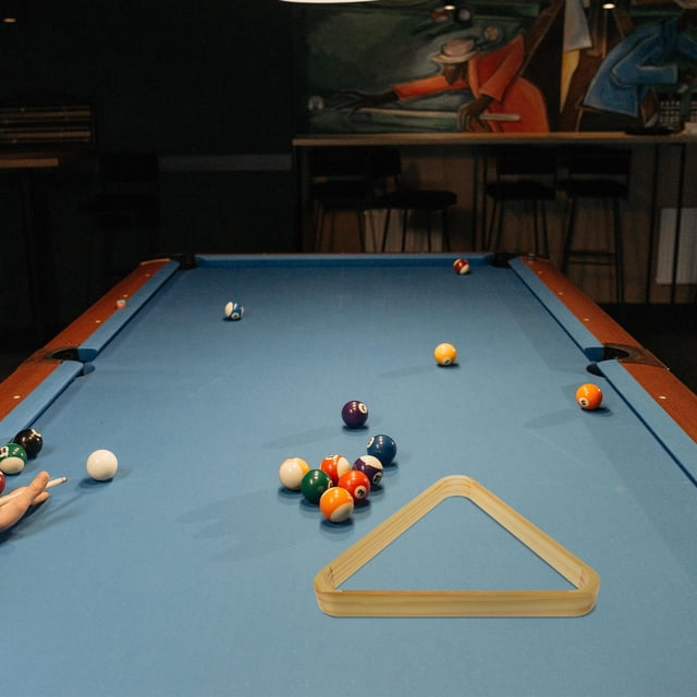 OUNONA Golden Billiard Triangle Frame for Pool Ball Storage and Stable Game Room Accessory