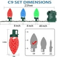 30 LED C9 Battery Operated String Lights 18ft Christmas Lights for