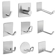 thumbnail image 2 of BE-TOOL Razor Holder for Shower, 304 Stainless Steel Hanging Wall Metal Hooks Shower Hook for Home Bathroom, Double-Sided Adhesive Silver, 2 of 5