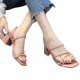 thumbnail image 4 of Sandalias gruesas con punta Abierta JShteea tacón Cuadrado Verano rosa 36, 4 of 9