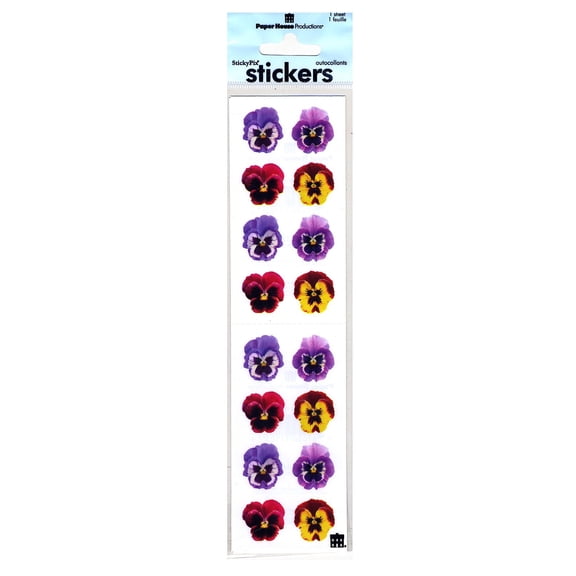 Sticky Pix Stickers pansies (pack of 12)