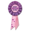 Pack of 6 Pink and Purple "Best Mom Ever" Mother's Day Rosette Ribbons 6.5"