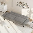 thumbnail image 5 of Luku 89" Convertible Futon Sofa Bed, Deep Seat Sleeper Couch with Adjustable Backrest & Armrests, 5 of 8