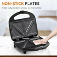 thumbnail image 6 of Electric Sandwich Maker, 2 Sandwich Maker 750W Panini Press, with Non-stick Flat Plates, Indicator Lights, Cool Touch Handle, Easy to Clean and Store, 6 of 7