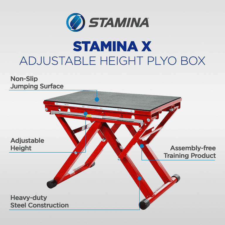 Stamina X 12-24 Inch Adjustable Plyo Step Up Exercise Box