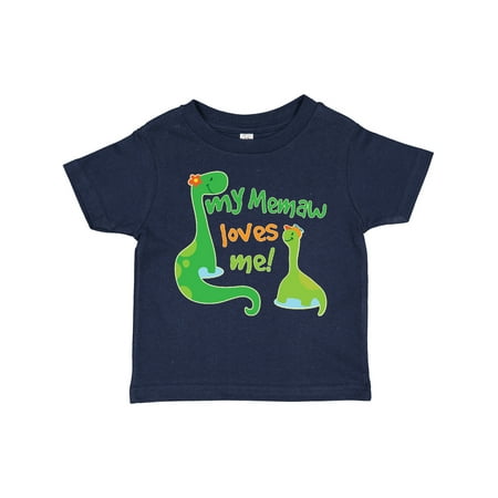 

Inktastic My Memaw Loves Me Grandson Dinosaur Gift Toddler Boy Girl T-Shirt