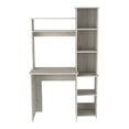 thumbnail image 4 of DUOSONG Versalles Writintg Desk, Two Superior Shelves, Five Cubbies -Light Gray Gray Particle Board Furniture Office Desks & Work Surfaces, 4 of 6