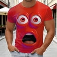 thumbnail image 3 of Mens Tee Funny Graphic Short Sleeve Print Comfortable Beach Tops,Red,XL, 3 of 5