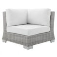thumbnail image 2 of Modway Conway Sunbrella® Outdoor Patio Wicker Rattan Corner Chair in Light Gray White, 2 of 10