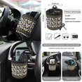 thumbnail image 5 of FOR U DESIGNS Cow Sunflower Aztec Print Car Accessories Full Set of 15 Car Seat Covers Steering Wheel Cover Air Vent Storage Holder Seatbelt Strap Pad Cup Coasters Rear View Mirror Cover Keychain, 5 of 7