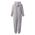 thumbnail image 3 of Mchoice Winter Warm Pajamas for Women Fleece Onesie Cute Long Sleeve Hooded Jumpsuit Nightgown Soft Sleepwear Onesie Pajamas for Women on Clearance, 3 of 5
