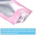 thumbnail image 4 of Uxcell 5.9x4.1" Holographic Bags, 100 Pack Aluminized Plastic Resealable Storage Bags for Small Things, Pink, 4 of 5