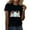 Black, variant on QUNYINEY Pullover Women's T-Shirts Crew Neck Casual Short Sleeve Easter Tops Loose Funny Tops for Women Trendy