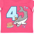 thumbnail image 4 of Inktastic 4th Birthday Shark with Cake Boys or Girls Toddler T-Shirt, 4 of 5