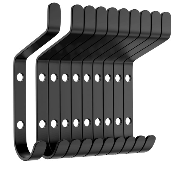 Coat Hook for Hanging, ZUEXT 10 Pack Large Stainless Wall Hooks for Towel, Hat, Backpack, Key, Clothes, Wall Mounted Bag Hooks for Bedroom, Living Room & Kitchen-10KG (Max)