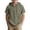 Army Green, variant on Shadoumai Boys Casual Summer Linen Shirt Short Sleeve Button Up Top Breathable Beach Wear For Kids