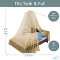 thumbnail image 4 of Just Relax Solid Polyester Eco-Friendly Asymmetrical Bed Canopy, Twin Full, Beige, 4 of 7