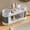 White, variant on Toothbrush Holder Cup Organizer with Tooth Cup Shelf and Mouthwash Cup Storage - Bathroom Counter Sink Organizer for Toothbrushes and Small Toiletries - Plastic Draining Rack for Home Kitchen Vanity