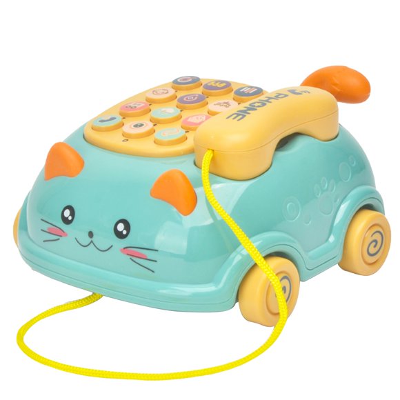 Hearth & Gear Baby Cell Phone Toy Pretend Phones Toys For Boy & Girl Birthday Musical Toy For Toddlers Kids Educational Call & Chat Learning Play Phone With Light Animal Matching Game Head And Tails