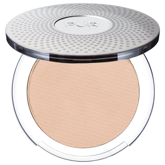 PÜR MINERALS 4-in-1 Pressed Mineral Makeup SPF 15 Powder Foundation with Concealer & Finishing Powder - Medium to Full Coverage- Cruelty-Free & Vegan Friendly, 0.28 Ounce Ivory/LP5