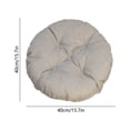 thumbnail image 3 of Cojín de silla de lino 40x40 cm con base antideslizante, almohadilla lavable acolchada para asiento de comedor, cocina, oficina, interior y exterior, gris, amarillo, verde, azul, 3 of 6