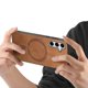 thumbnail image 4 of For Samsung Galaxy S24 Leather Back Case Compatible with MagSafe Skin-touch Phone Cover - Green, 4 of 5