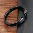 thumbnail image 2 of STRAND MEN'S GENUINE LEATHER BRACELET, 2 of 3