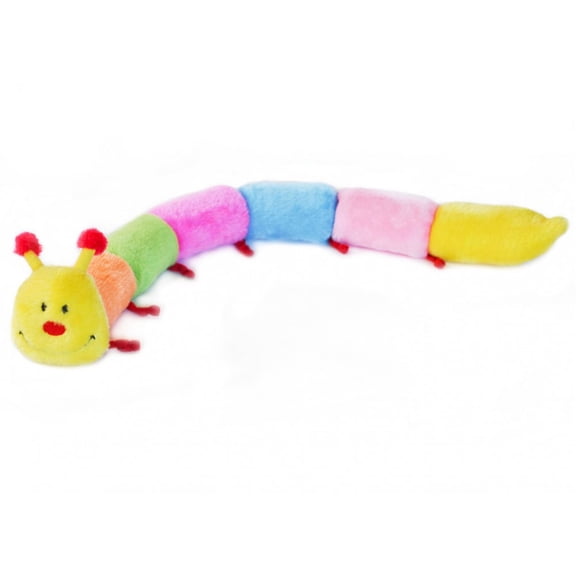 ZippyPaws - Colorful Caterpillar Squeaky Stuffed Plush Dog Toy - Large Squeakers