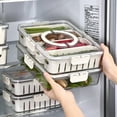 thumbnail image 4 of Fridge Organizer With Lids Food Case With 4 Compartments PET Removable Containers For Food And Storage For Fruit Vegetables, 4 of 5