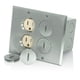 thumbnail image 2 of Leviton 35249-TFN Conjunto de caja de piso para receptáculo dúplex de 2 unidades, acabado en níquel resistente a manipulaciones, 15 amperios, 125 V, 2 of 2