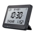 thumbnail image 1 of Reloj despertador Azan, reloj de oración musulmán islámico, calendario decorativo con 8 sonidos de oración. Pantalla en blanco y negro, 1 of 9