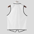 thumbnail image 5 of WIZUTIZ Men's Vintage Corduroy Suit Vest Casual V-Neck Dress Waistcoat Silm Fit Textured Faux Fake Suit Vest with Pockets, 5 of 5