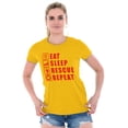 thumbnail image 4 of Eat Sleep Rescue Repeat Firefighter Women's T Shirt Ladies Tee Brisco Brands 3X, 4 of 6
