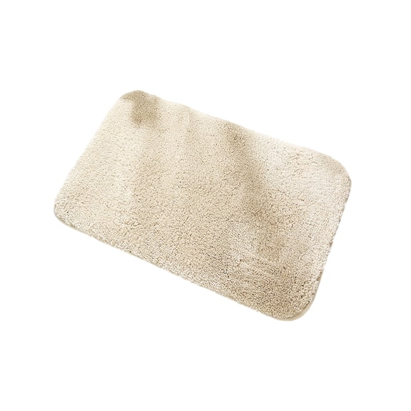 Injueey Alfombra moderna de poliéster para baño, y cómoda, para una experiencia de baño lujosa, alfombra para puerta de baño Juegos de accesorios de baño de color crema 50x80cm