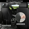 thumbnail image 2 of AOMSAZTO Seat Covers Full Set Fit For Chevrolet Malibu 2009-2024 Waterproof Car Seat Covers 5 Seats Leather Gray Front and Rear Seat Covers（Black&Grey）, 2 of 7