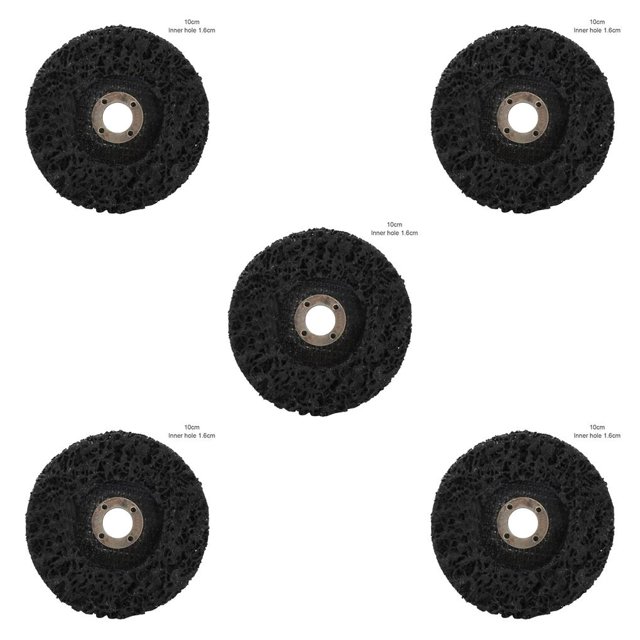 QualitChoice Sanding Wheel Polishing Paint Rust Grinding Inner Hole Tools for Angle Grinder Wood Metal Buffing Car Accessories #100 black 5Set