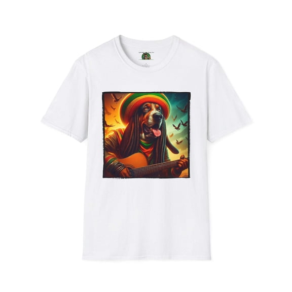 Basset Hounds "Rasta Mon2" Unisex Softstyle T-Shirt