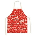 thumbnail image 2 of Valentines Hearts Aprons Red Love Apron Cooking Apron for Kitchen Holiday Apron Adjustable Neck Strap for Women Men Kitchen Accessories, 2 of 3